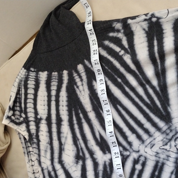 Raquel Allegra , long sleeves  tie dye, jersey dress in rainbow blk and white. - Picture 13 of 14